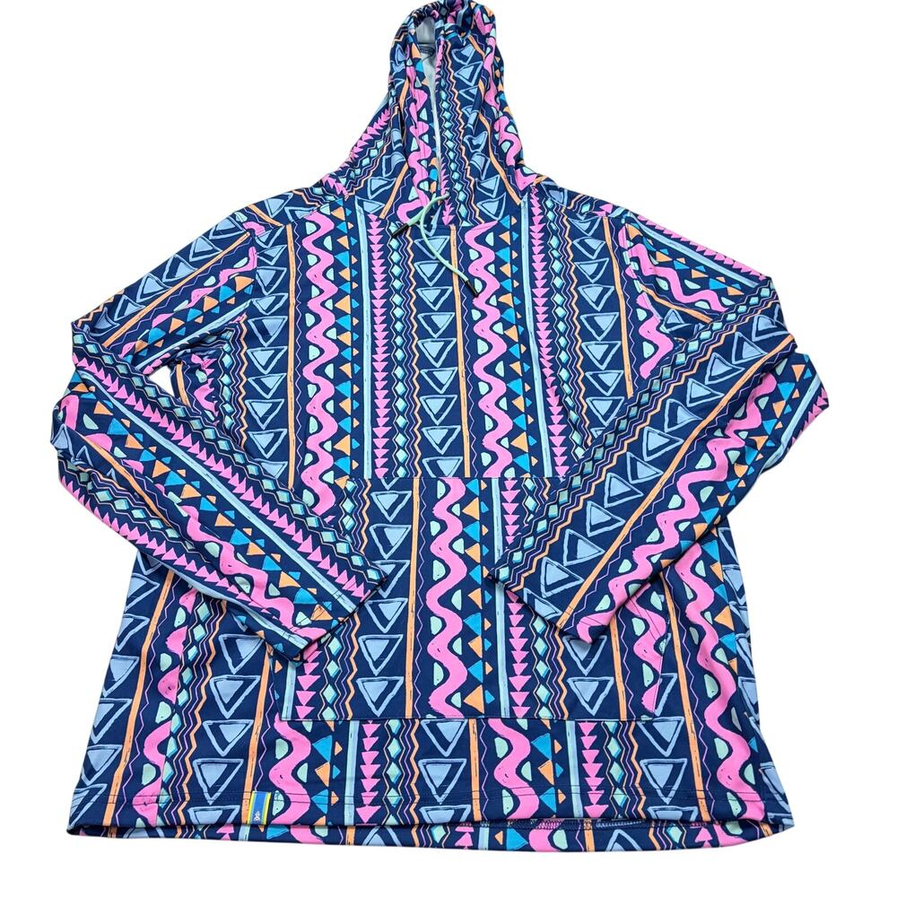 Chubbies mens pullover sun protection long sleeve shirt with hood. Size M. swim